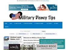 Tablet Screenshot of militarydisneytips.com